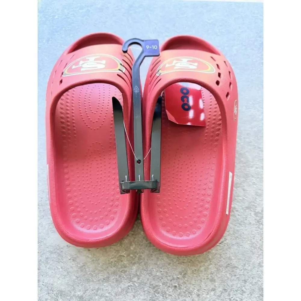 FOCO San Francisco 49ers Cheeky Slides M 9-10 NWT